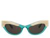 Horn Rim Cat Eye Sunglasses Blue view