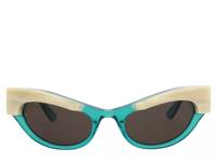 Horn Rim Cat Eye Sunglasses Blue view
