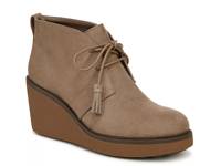 Aurora Wedge Bootie Taupe Microfiber Fabric view