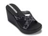 High Fashion Wedge Sandal Black/Grey view