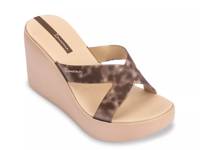 High Fashion Wedge Sandal Beige/Clear view