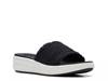 Drift Petal Wedge Sandal Black/White view