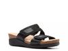 Calenne Maye Wedge Sandal Black Nubuck view