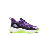 Curry 3Z7 Sneaker - Kids' Purple/Black/Lime Green view