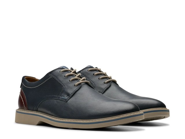 Clarks Collection Men's Radcliff Low Shoes - Navy Leather - 8.5