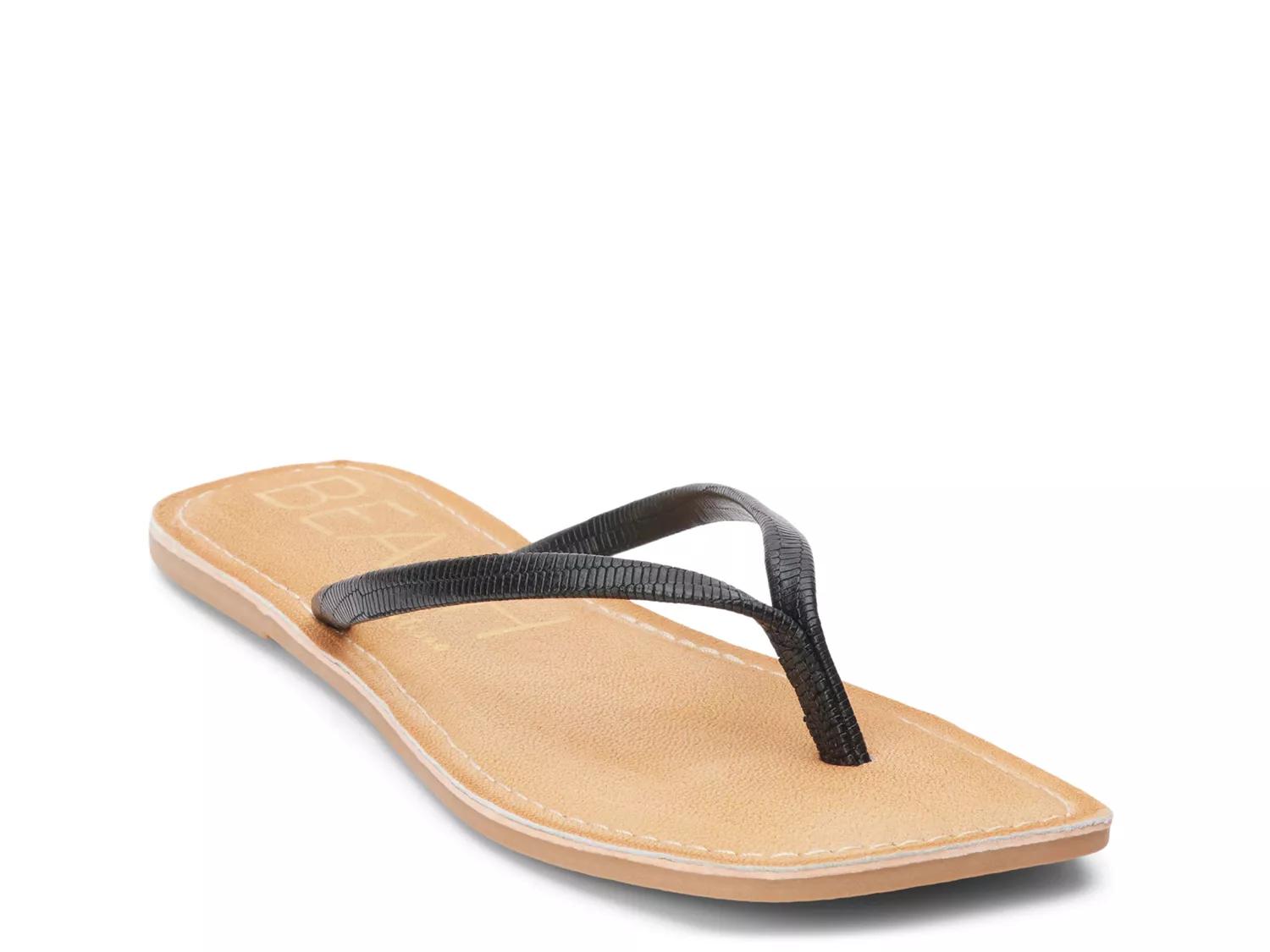 Beach by Matisse Bungalow Sandal | Women's | Black Snake Print Leather | Size 7 | Sandals