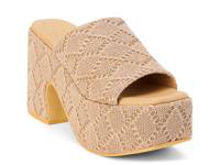 Como Platform Sandal Camel Raffia view