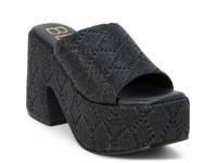 Como Platform Sandal Ebony Raffia view