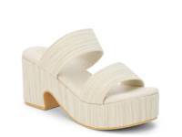 Ocean Ave Platform Sandal White Sand Synthetic view