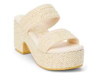Ocean Ave Platform Sandal White Raffia view