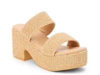 Ocean Ave Platform Sandal Chestnut Raffia view