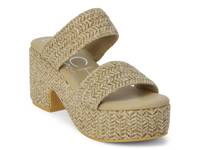 Ocean Ave Platform Sandal Taupe Raffia view
