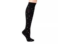Dancing Dots Women's Compression Knee Socks Black/Multicolor view