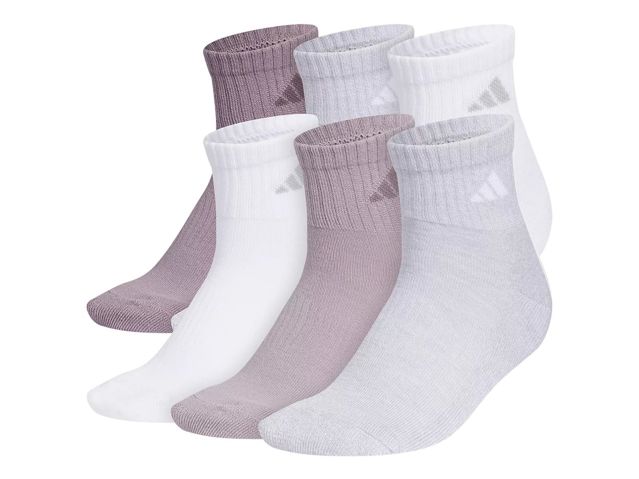 Athletic Cushioned Women's Quarter Ankle Socks - 6 Pack