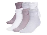 Athletic Cushioned Women's Quarter Ankle Socks - 6 Pack Multicolor view