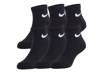 Cushioned Kids' Quarter Ankle Socks - 6 Pack Black view