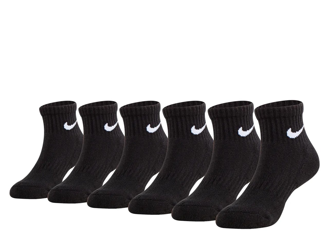 Cushioned Kids' Quarter Ankle Socks - 6 Pack