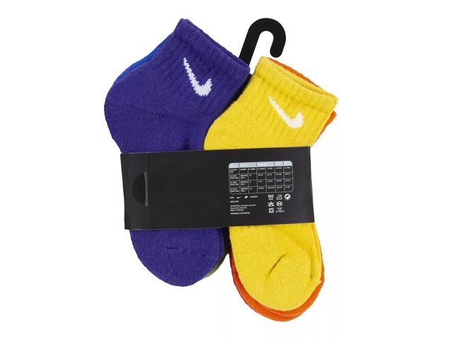 Cushioned Kids' Quarter Ankle Socks - 6 Pack