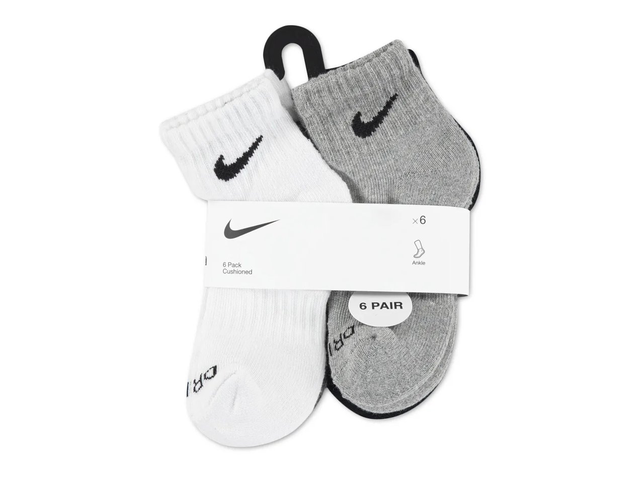 Cushioned Kids' Quarter Ankle Socks - 6 Pack