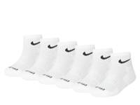 Cushioned Kids' Quarter Ankle Socks - 6 Pack White view