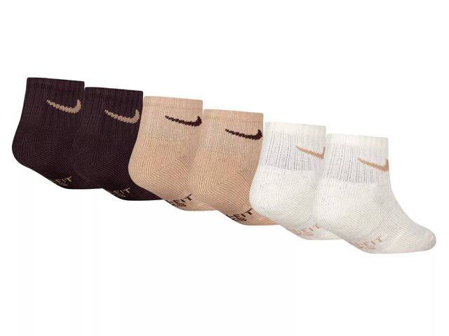 Cushioned Kids' Quarter Ankle Socks - 6 Pack
