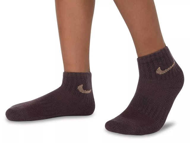 Cushioned Kids' Quarter Ankle Socks - 6 Pack