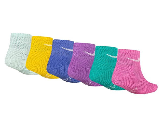 Cushioned Kids' Quarter Ankle Socks - 6 Pack
