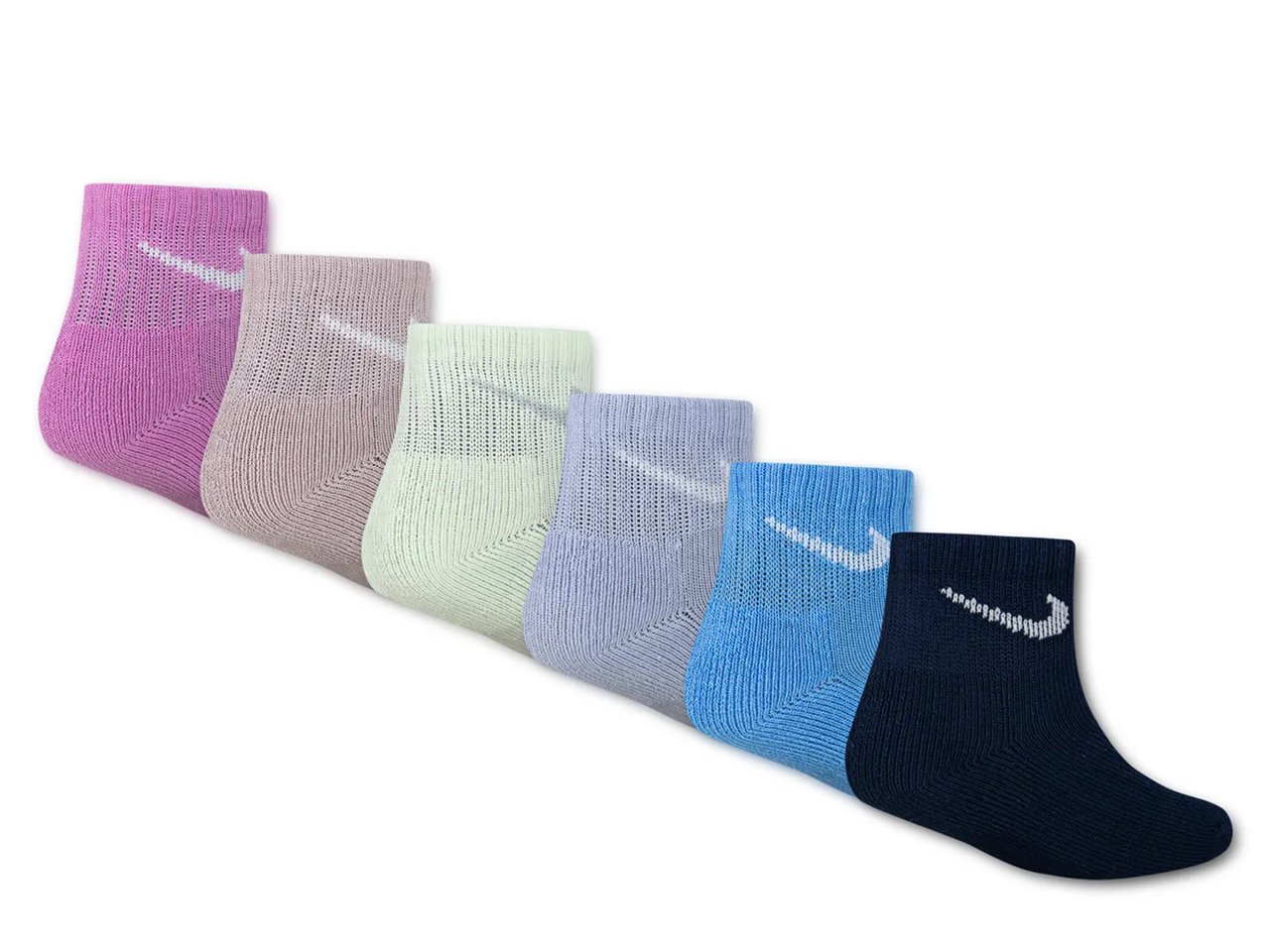 Cushioned Kids' Quarter Ankle Socks - 6 Pack