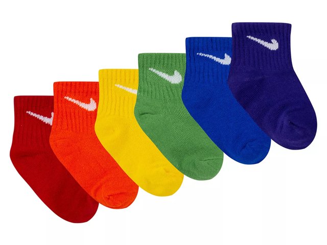 Solid Kids' Quarter Ankle Socks - 6 Pack