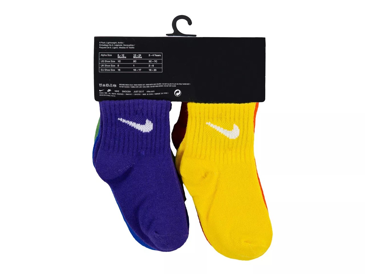Solid Kids' Quarter Ankle Socks - 6 Pack
