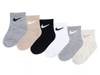 Solid Kids' Quarter Ankle Socks - 6 Pack Neutral Multicolor view