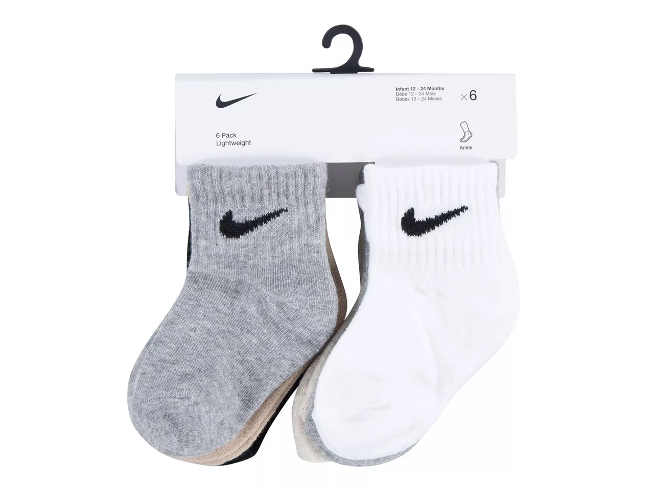 Solid Kids' Quarter Ankle Socks - 6 Pack