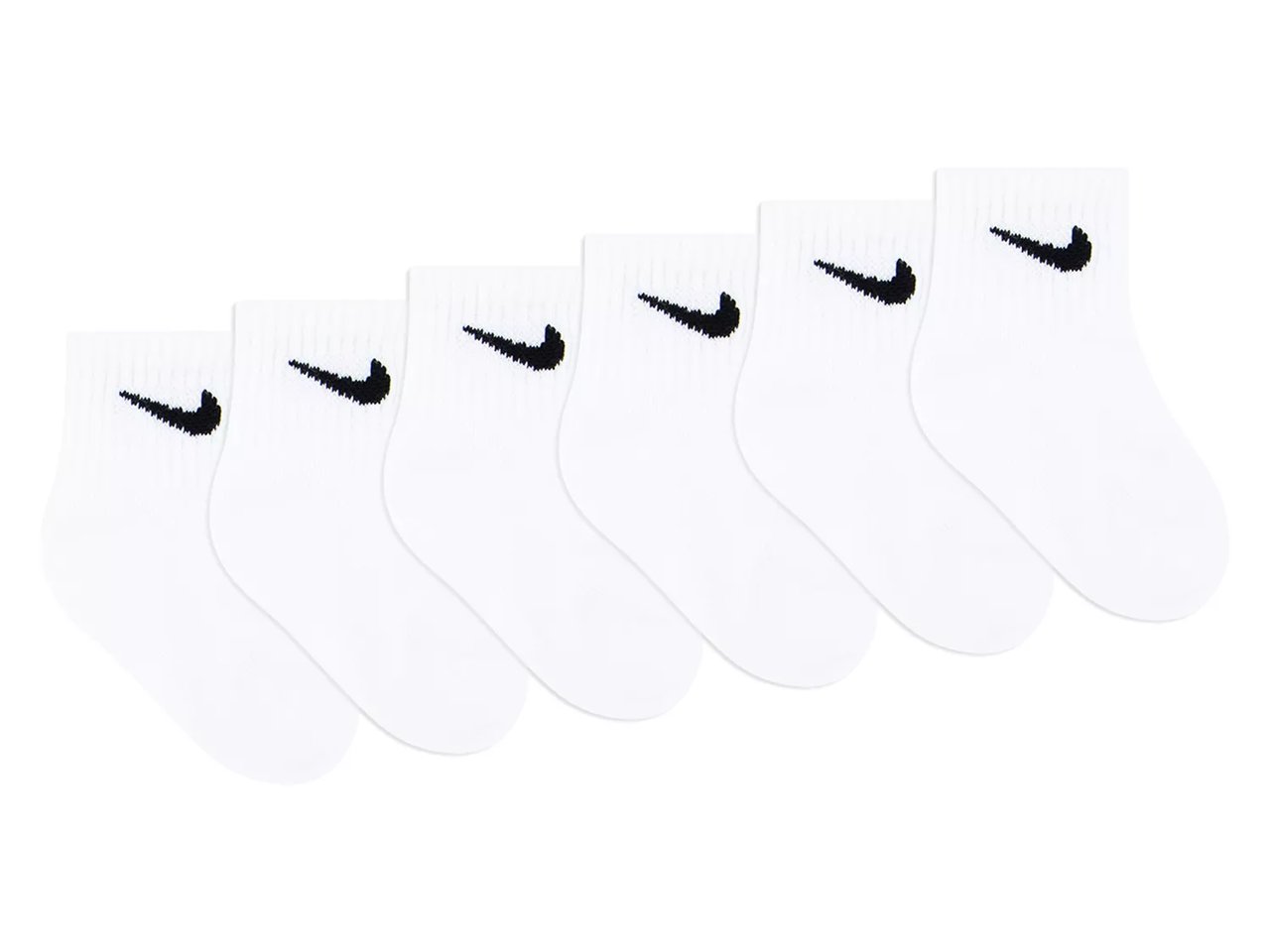 Solid Kids' Quarter Ankle Socks - 6 Pack