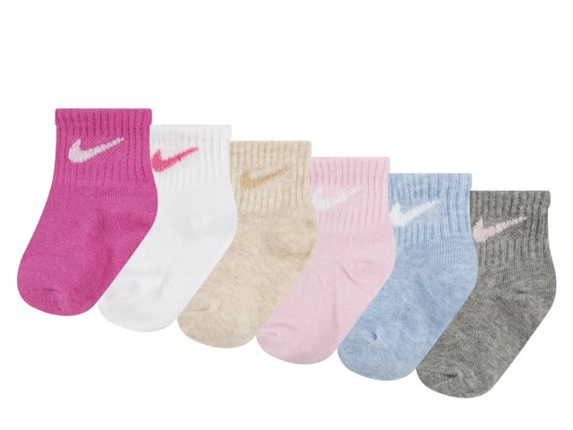 Solid Kids' Quarter Ankle Socks - 6 Pack