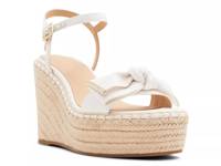 Gia Wedge Sandal White Grosgrain view