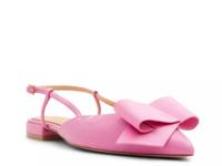 Emma Bow Flat Pink Leather view