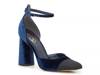 Cristine Pump Blue/Black Velvet Fabric view