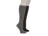 Cable Knit Women's Knee Socks - 2 Pack Black/Grey view