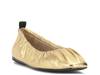 Verline Flat Gold/Black Leather view