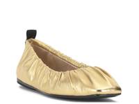 Verline Flat Gold/Black Leather view