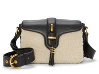 Maecy Leather Crossbody Bag Black Faux Shearling/Leather view