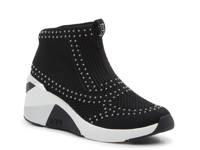 Hands Free Slip-Ins: A Wedge Sneaker Bootie Black view
