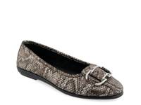 Bentley Ballet Flat Black/Silver Metallic Snake Print view