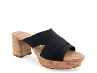 Carma Platform Sandal Black Cork view