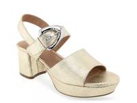 Chamber Platform Sandal Gold Metallic Textile view