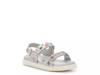 Mona Sandal - Kids' Silver Metallic/Multicolor Cartoon Print view