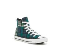 Chuck Taylor All Star Plaid High-Top Sneaker - Kids' Blue/Green Plaid view