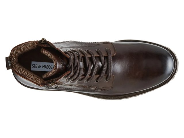 Steve Madden Men\'s Size 10 Brown and Green Leather Boots With Back Zipper Steve Madden Men main image 3