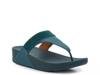 Lulu Opul-Trim Wedge Sandal Steel Blue Teal view