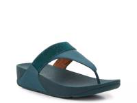 Lulu Opul-Trim Wedge Sandal Steel Blue Teal view